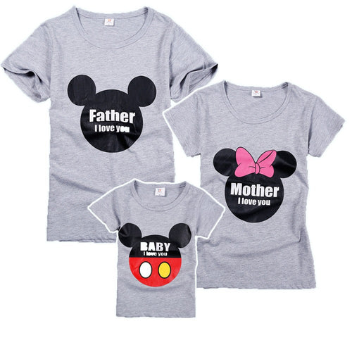 100% Cotton family matching Mickey Mouse Shirts