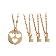 4Pcs sets Heart Cut Out Necklace