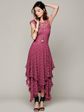 Irregular style lace dress