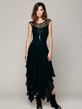 Irregular style lace dress