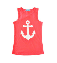 Anchor Print Bow Sleeveless Top