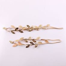 Gold Silver Leaf Headband Set