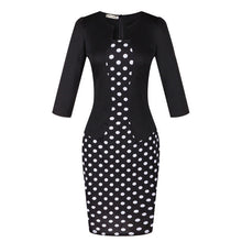 Knee-Length Dresses Patchwork Fake Two Pieces Casual Pencil Dresses