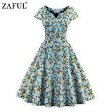 Vintage Butterfly Print Women Dress