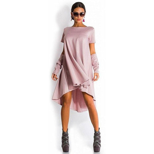 Loose Casual Dress with Pair of OverSleeves